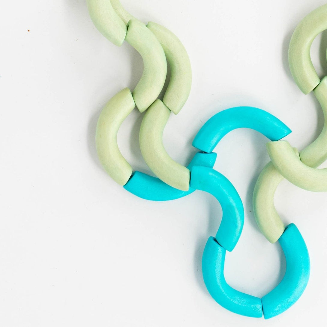 Collana legno Gaia - verde - Bijondo