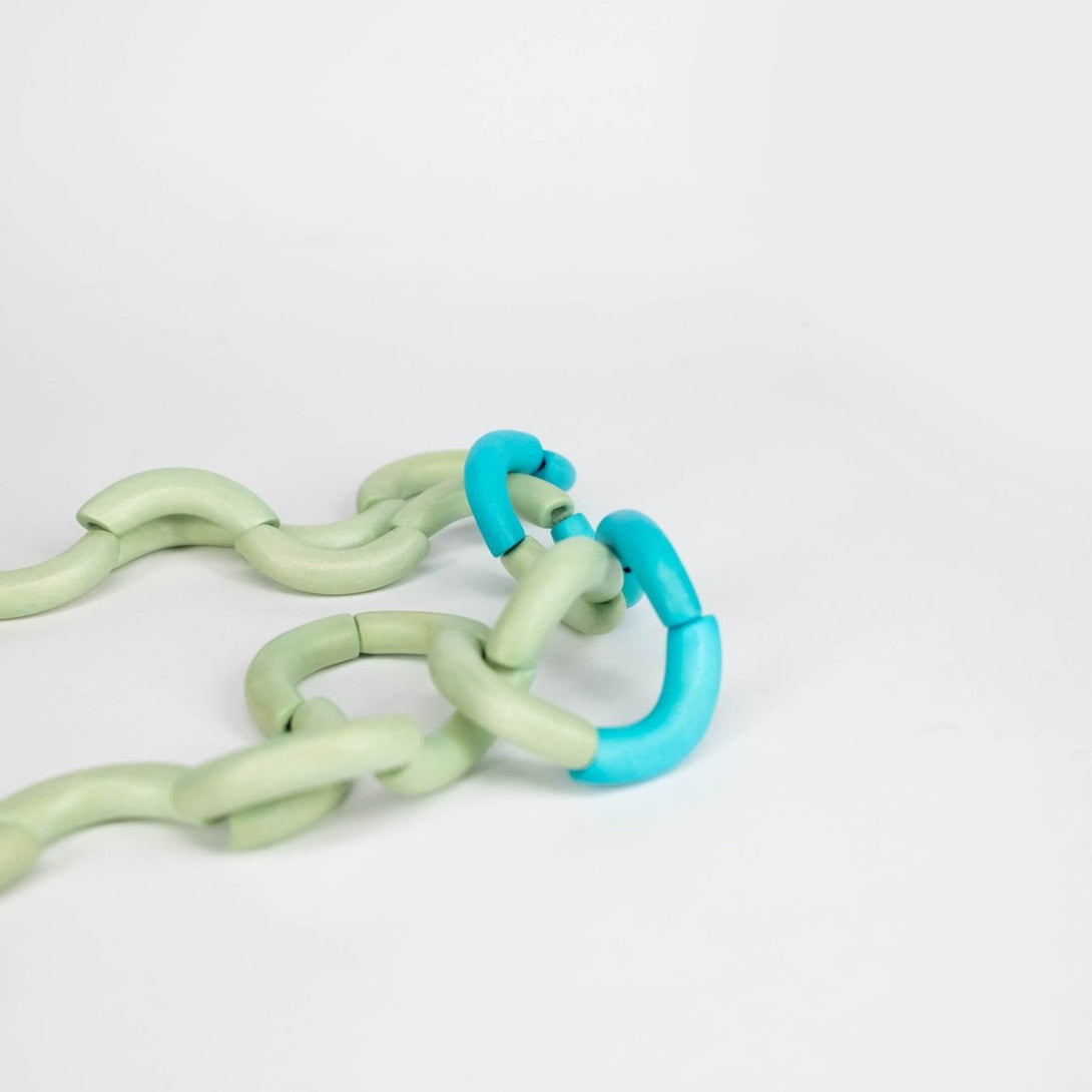 Collana legno Gaia - verde - Bijondo