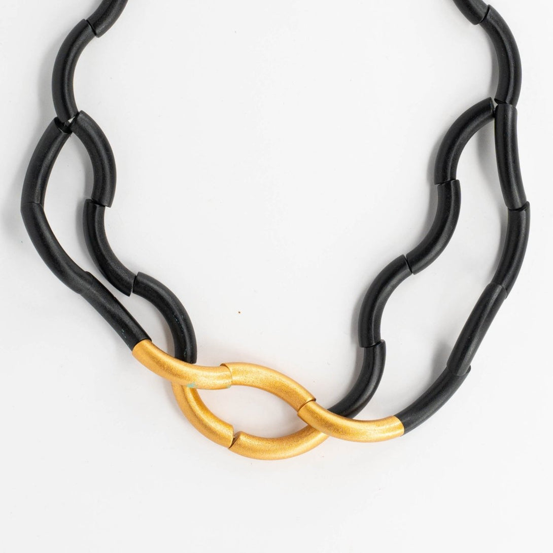 Collana legno Gaia metallic - oro - Bijondo