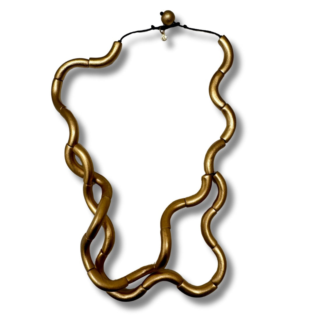 Collana legno Gaia metallic Design-collana-EW-Oro-Bijondo