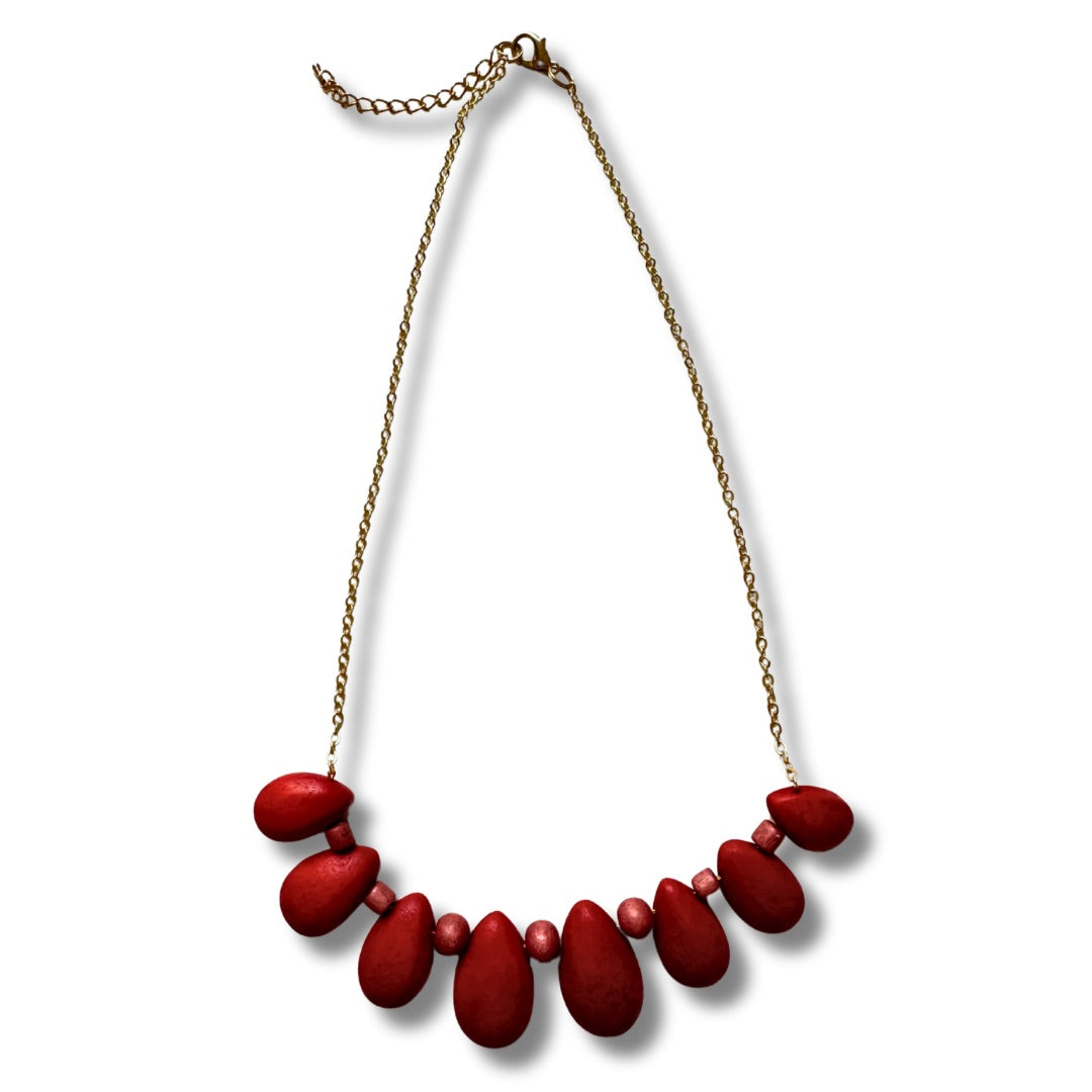 Collana legno Gracie-Collana-EW-Rosso-Bijondo