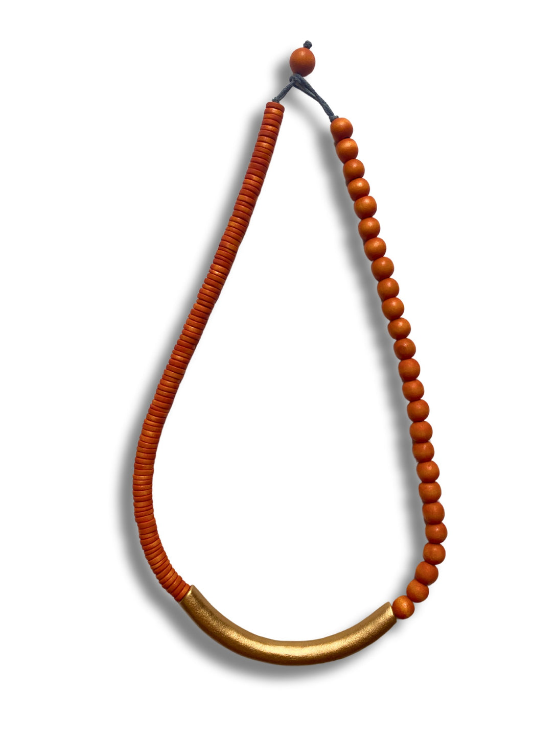 Collana legno Holly metallic-collana-EW-arancione-Bijondo