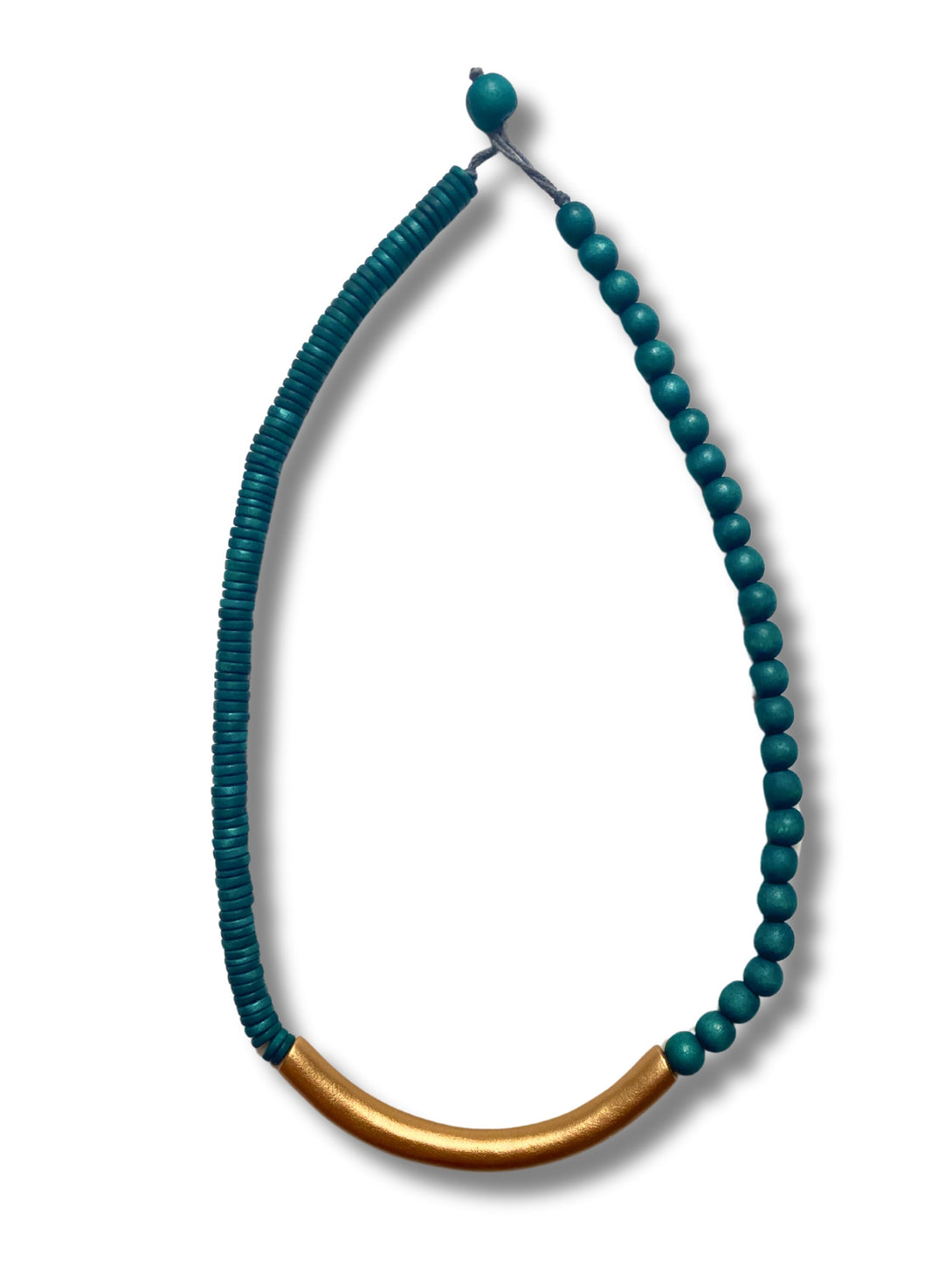 Collana legno Holly metallic-collana-EW-petrolio-Bijondo