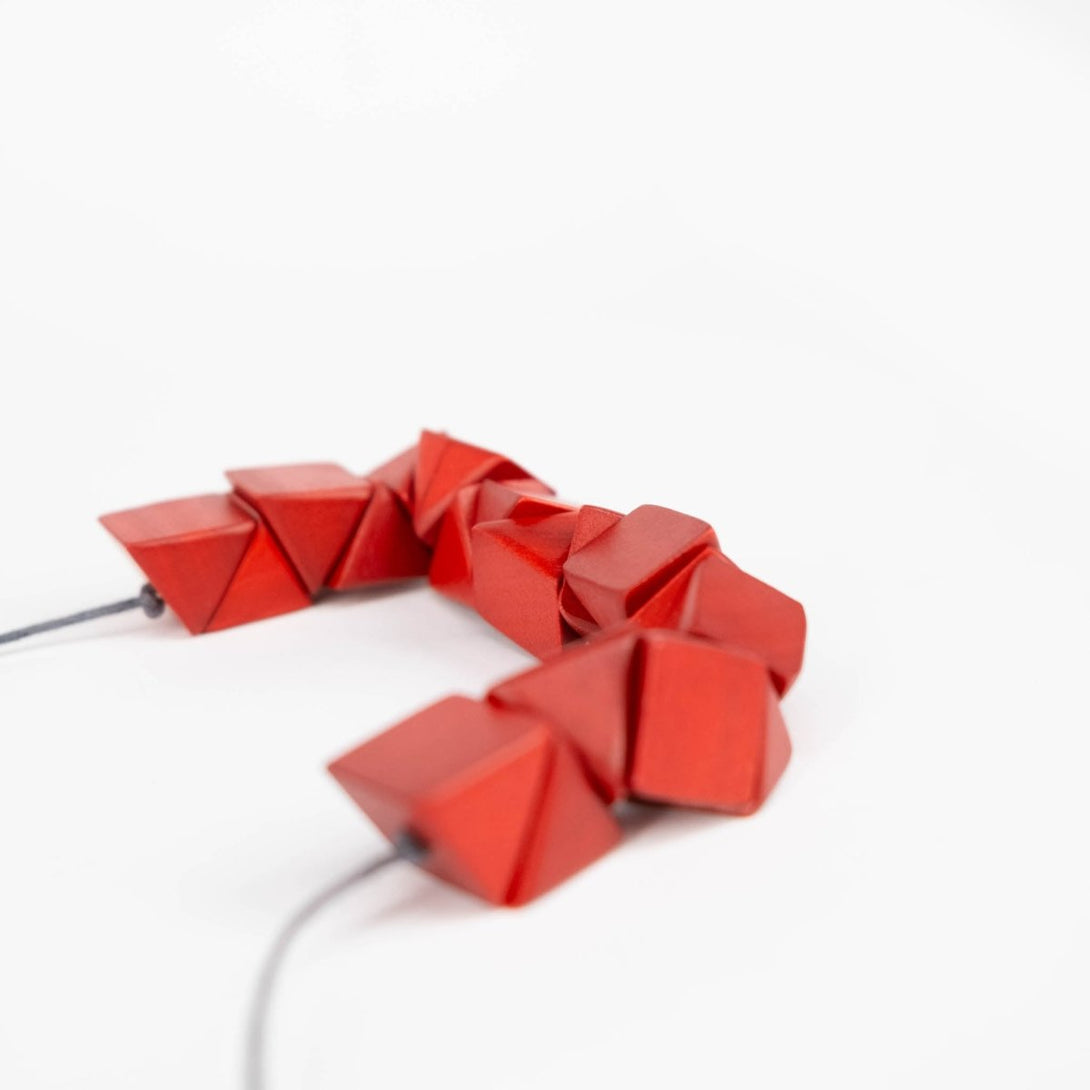 Collana legno Ivy - rosso - Bijondo