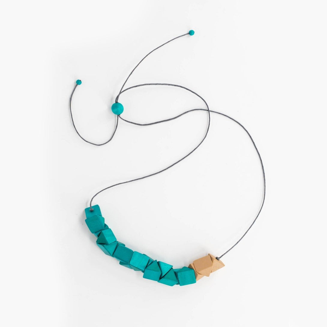 Collana legno Ivy - turchese - Bijondo