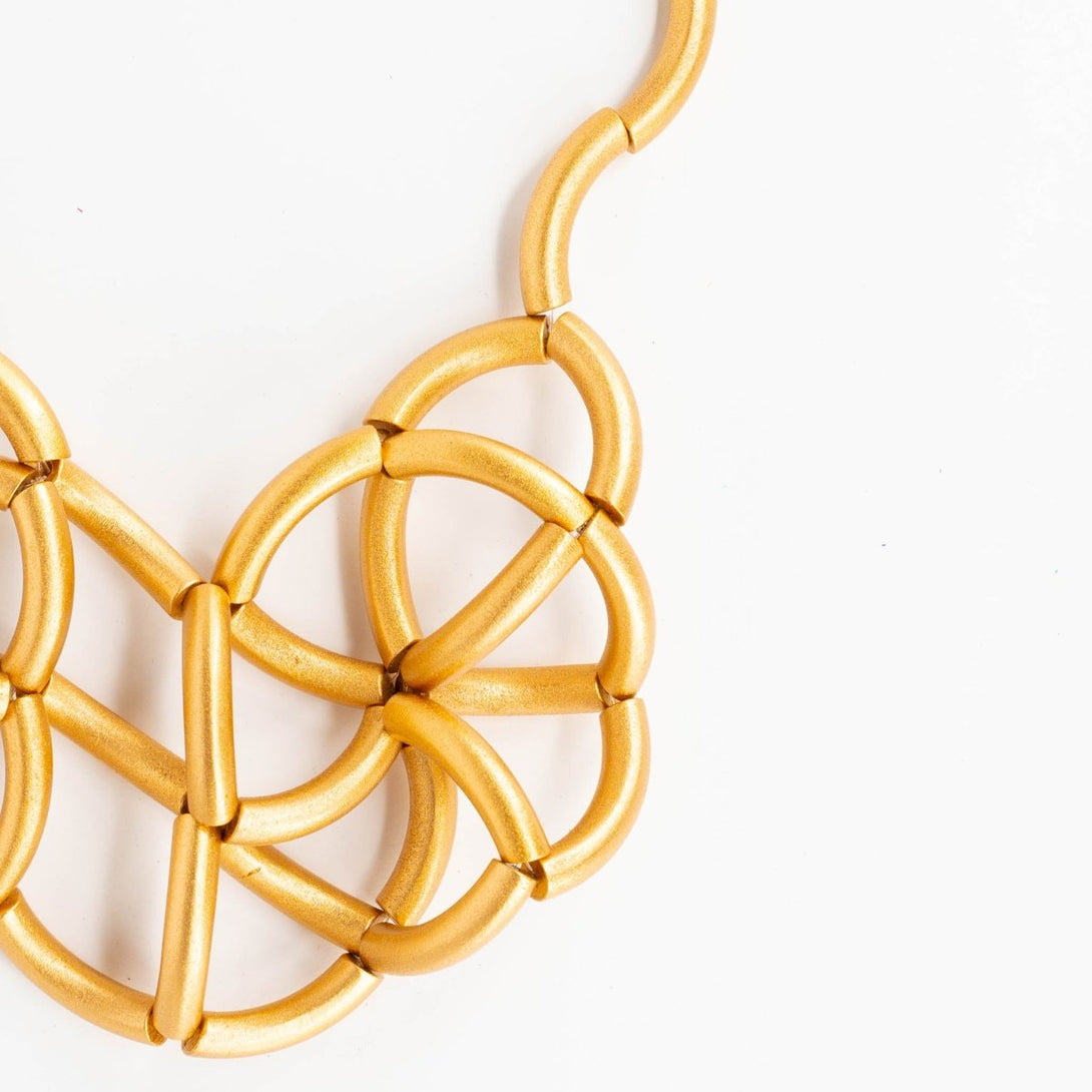 Collana legno Judie metallic - oro - Bijondo