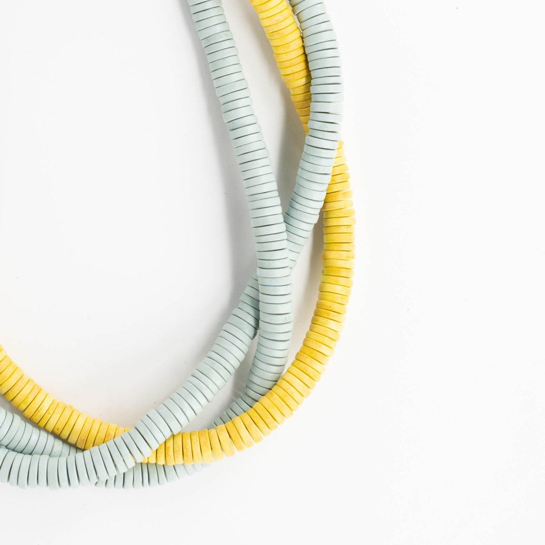 Collana legno Jupiter - giallo - Bijondo