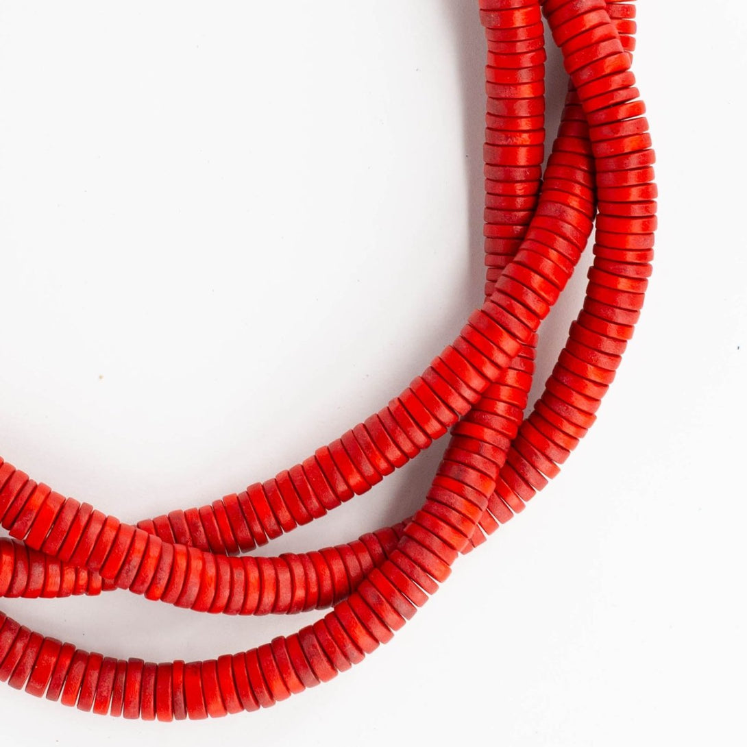 Collana legno Jupiter - rosso - Bijondo