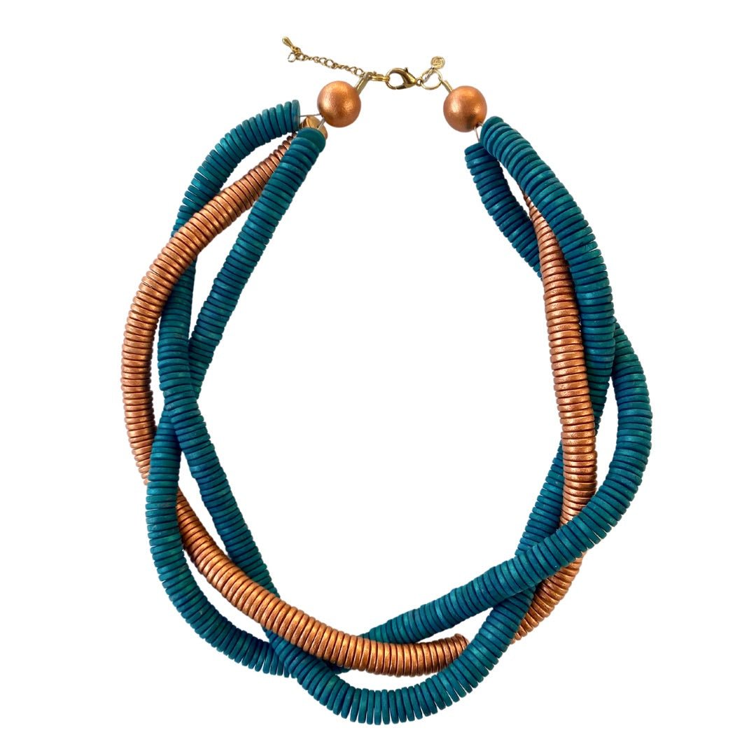 Collana legno Jupiter - rame - Bijondo