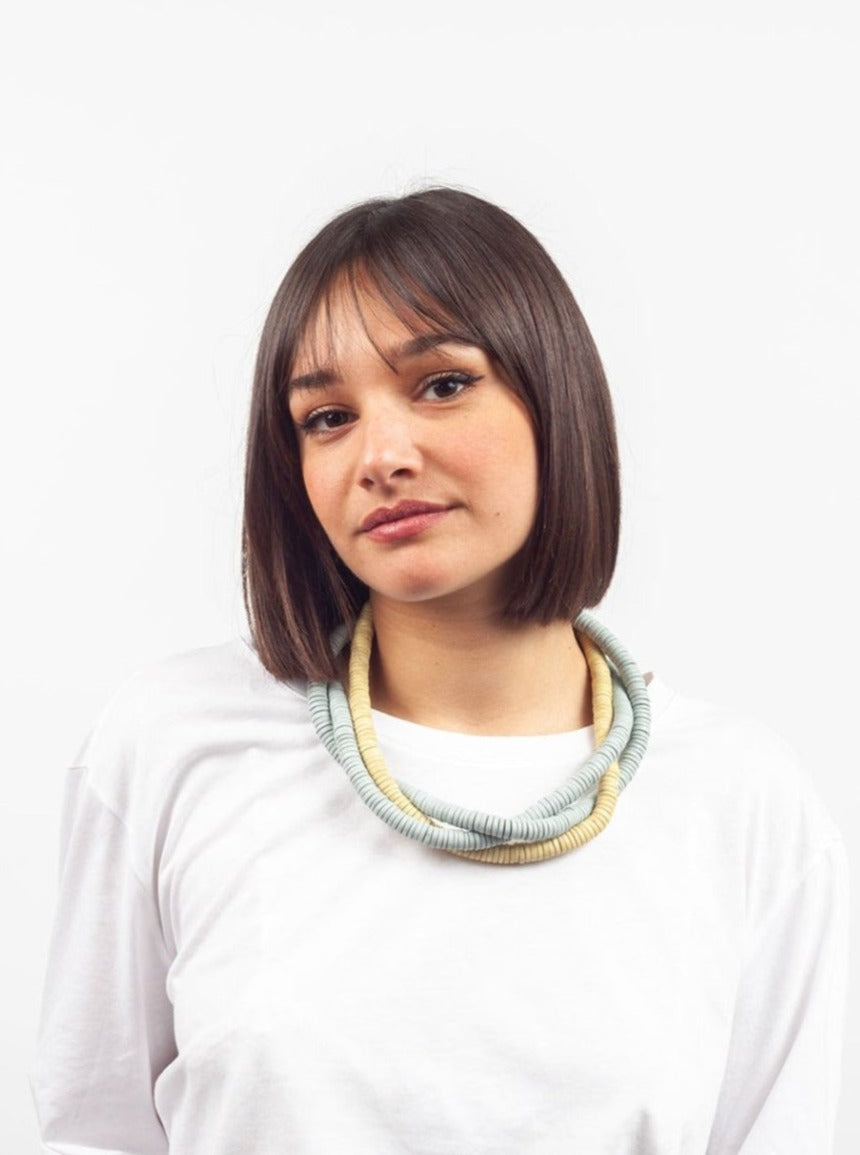 Collana legno Jupiter - giallo - Bijondo