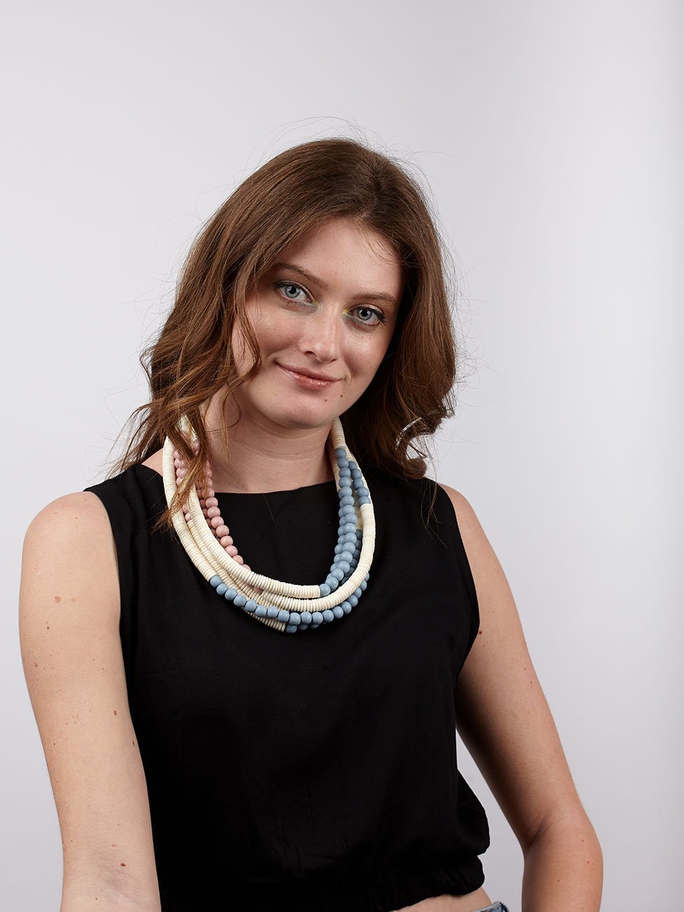 Collana legno Kazakistan - petrolio - Bijondo