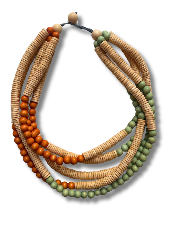 Collana legno Kazakistan-collana-Bijondo-verde-Bijondo