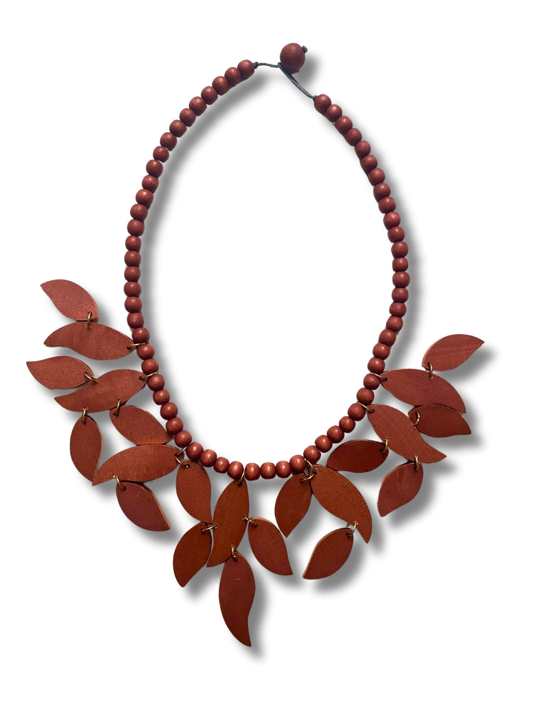 Collana legno Leaves metallic-collana-Bijondo-terra-Bijondo