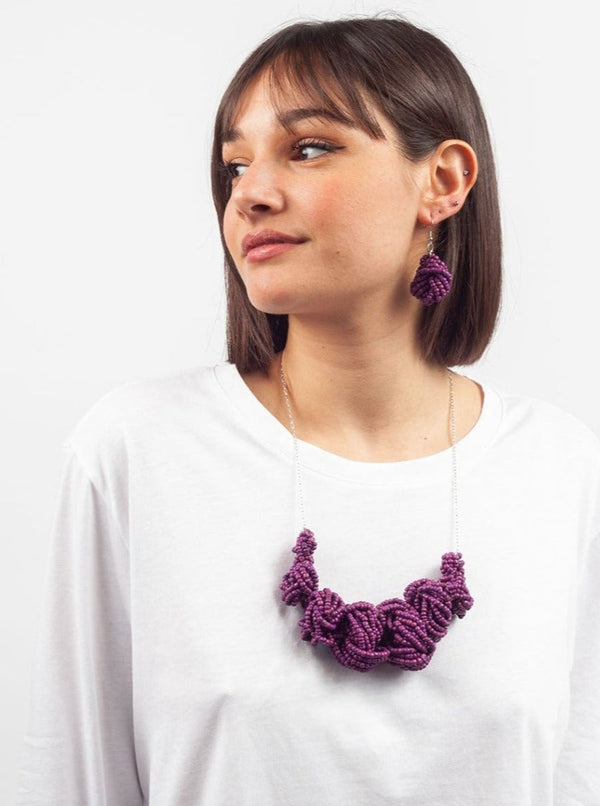 Collana legno Lisa - bordeaux - Bijondo