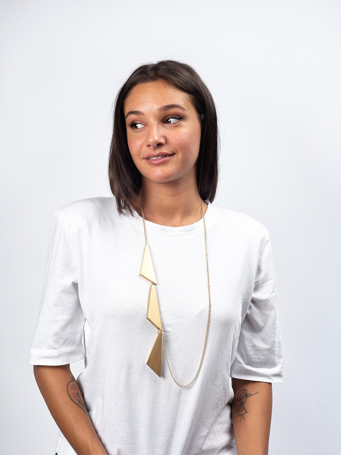 Collana legno Lomé metallic-oro-Bijondo