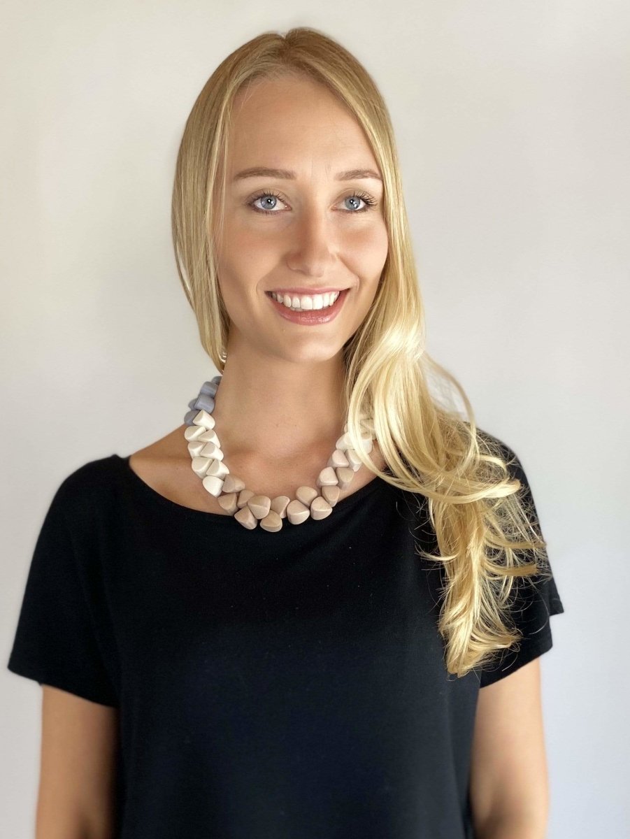 Collana legno Marocco - arancione - Bijondo