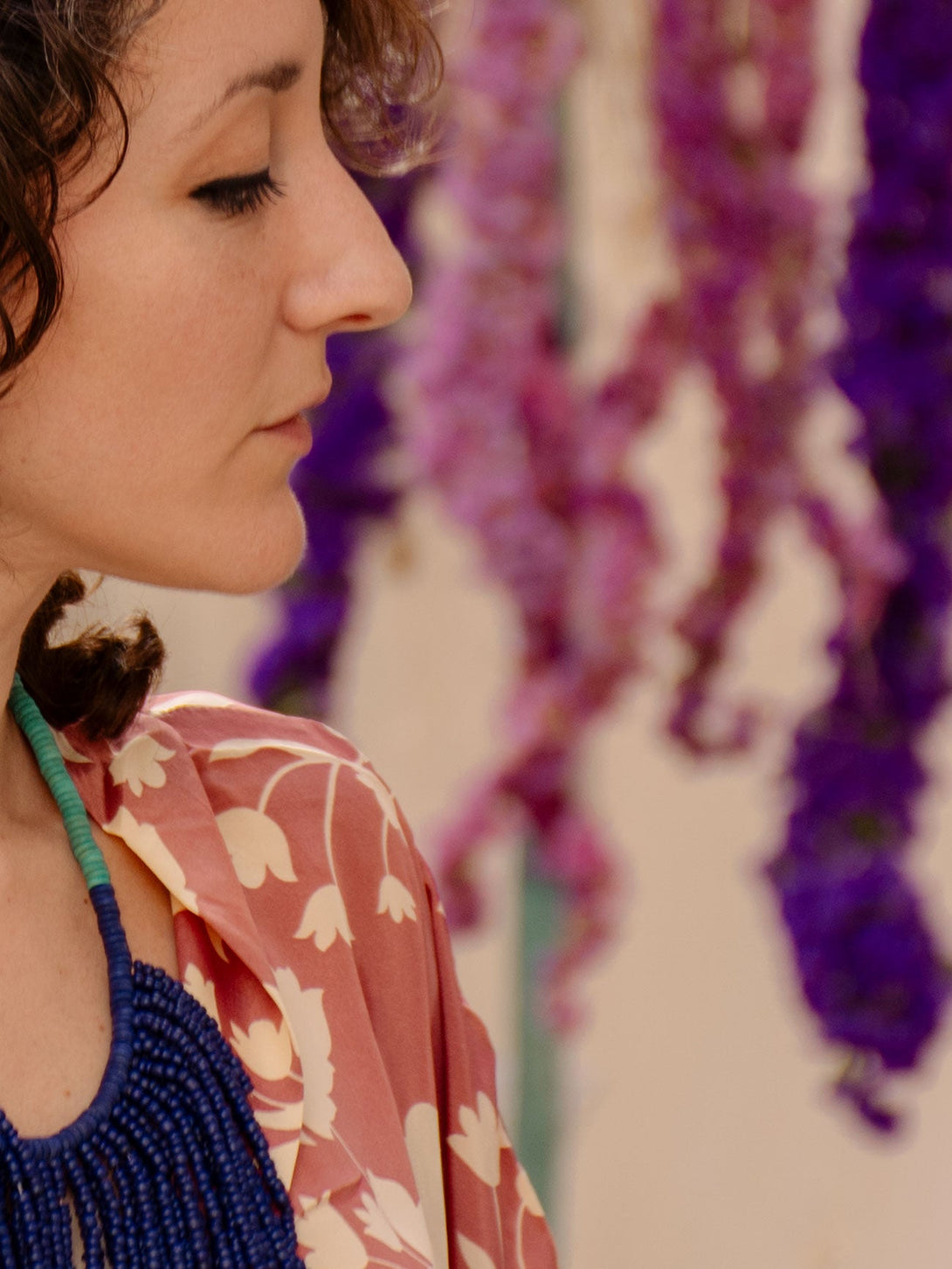 Collana legno Millie-viola-Bijondo