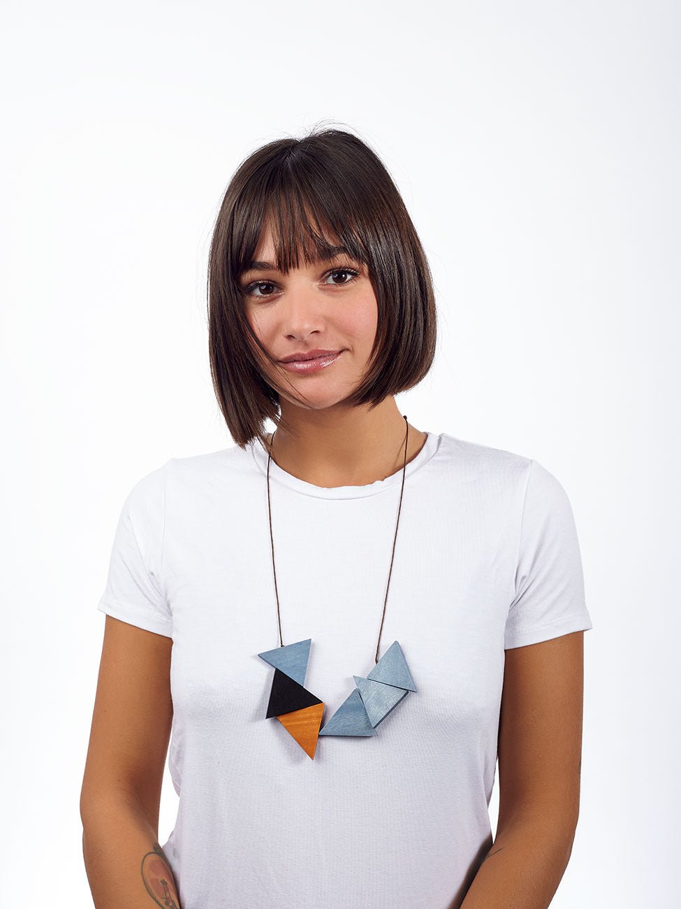 Collana legno Neukölln - celeste - Bijondo