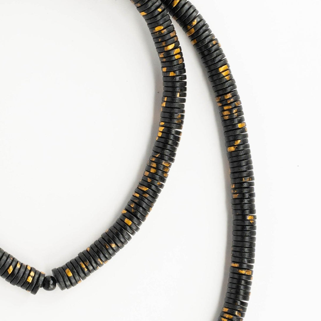 Collana legno Noa metallic - nero - Bijondo