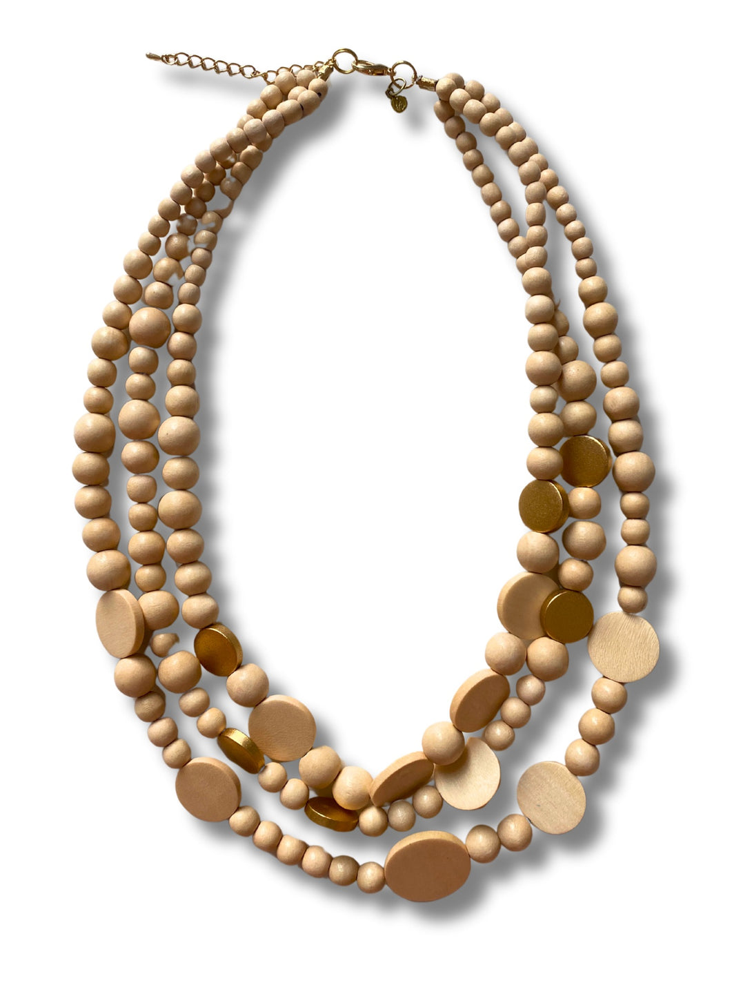 Collana legno Nora metallic-collana-EW-Beige-Bijondo