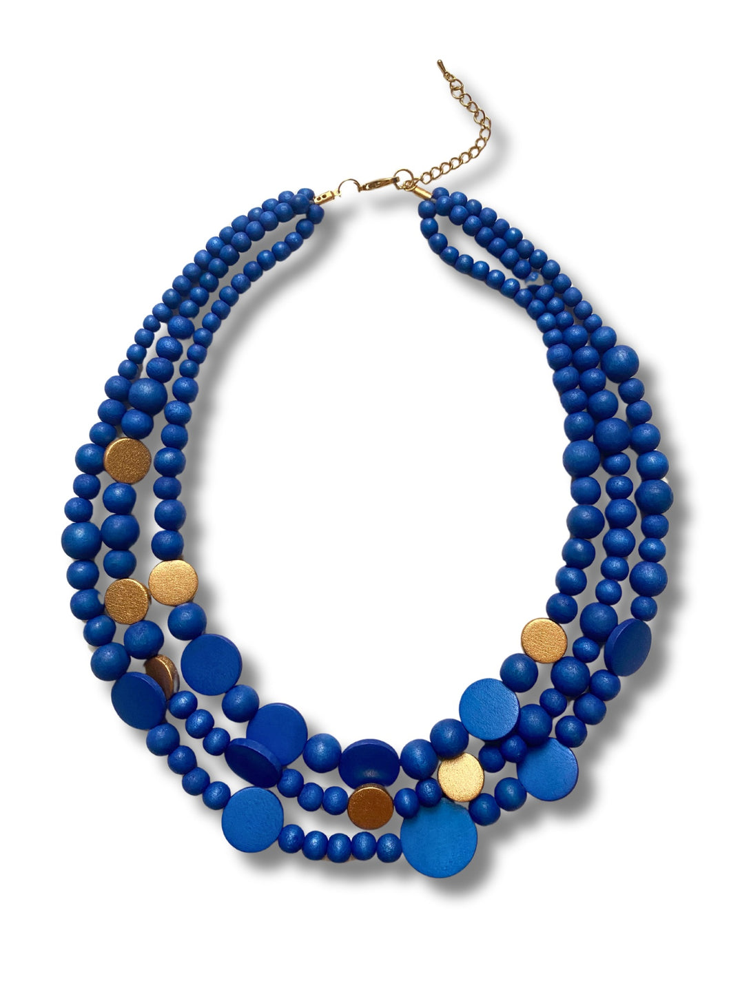 Collana legno Nora metallic-collana-EW-Blu elettrico-Bijondo