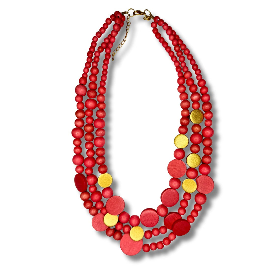 Collana legno Nora metallic-collana-EW-Fucsia-Bijondo