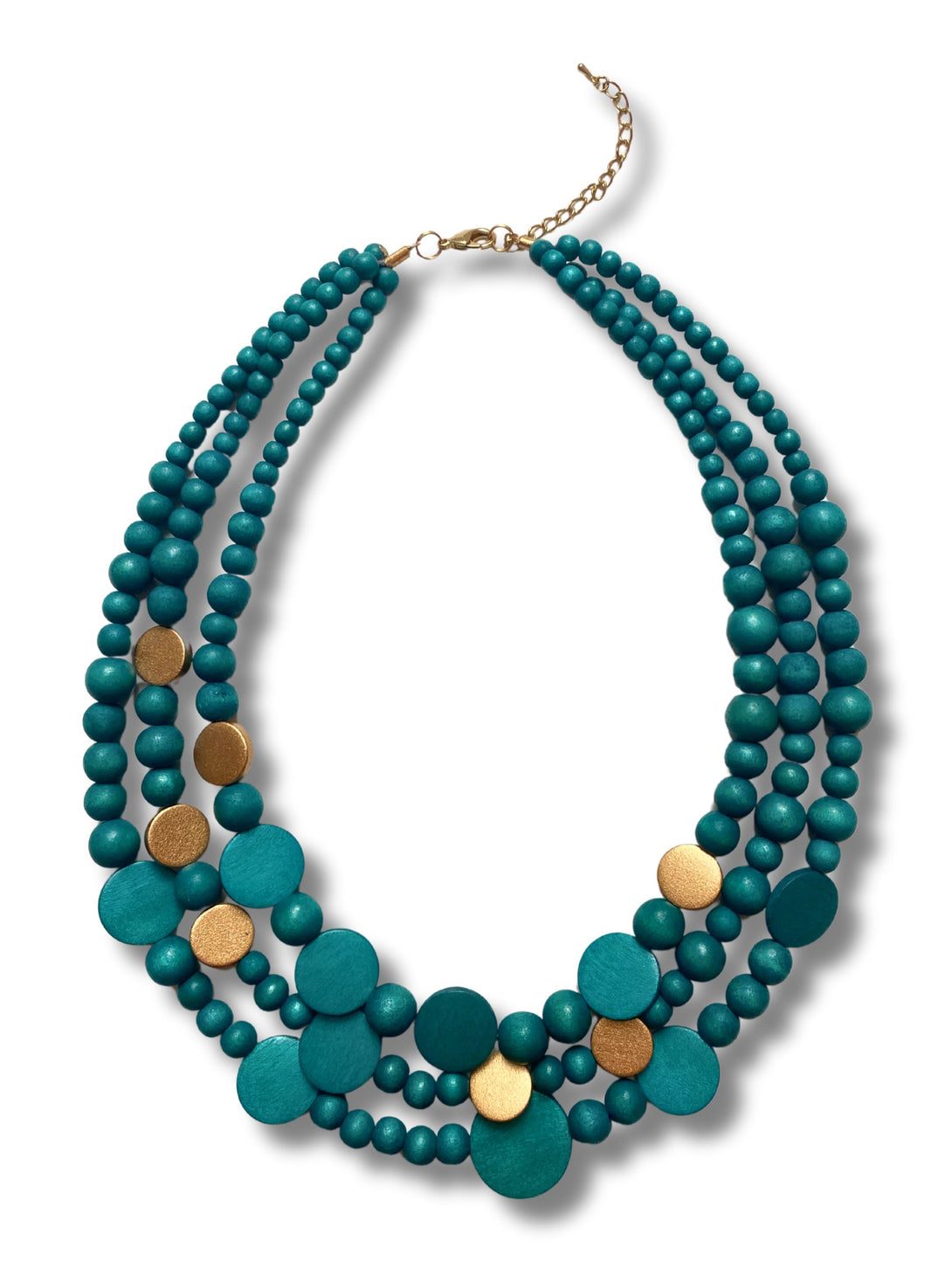 Collana legno Nora metallic-collana-EW-Petrolio-Bijondo