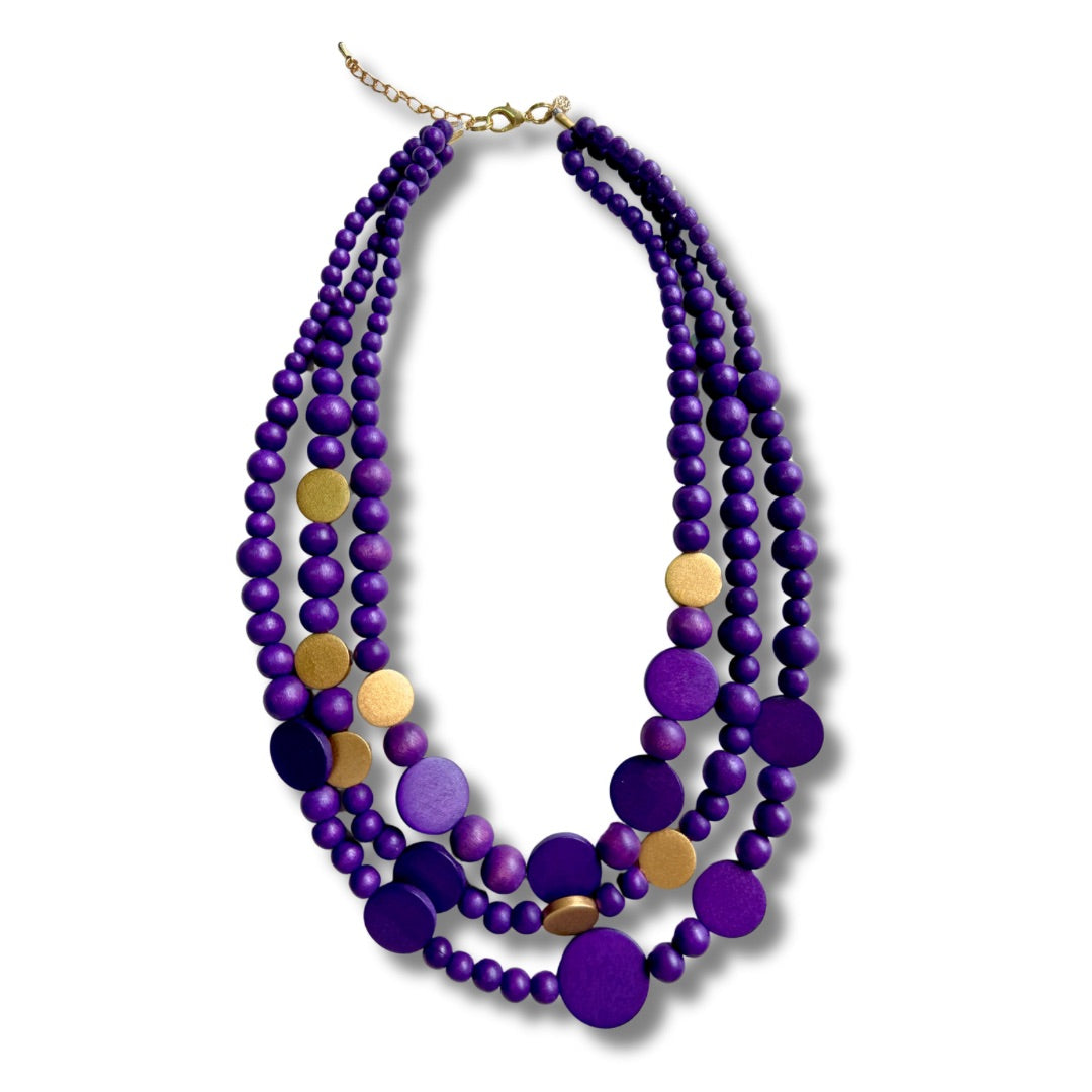 Collana legno Nora metallic-collana-EW-Viola-Bijondo