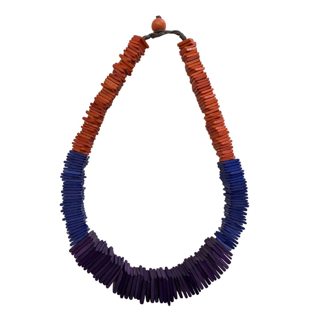 Collana legno Norvegia - arancione - Bijondo