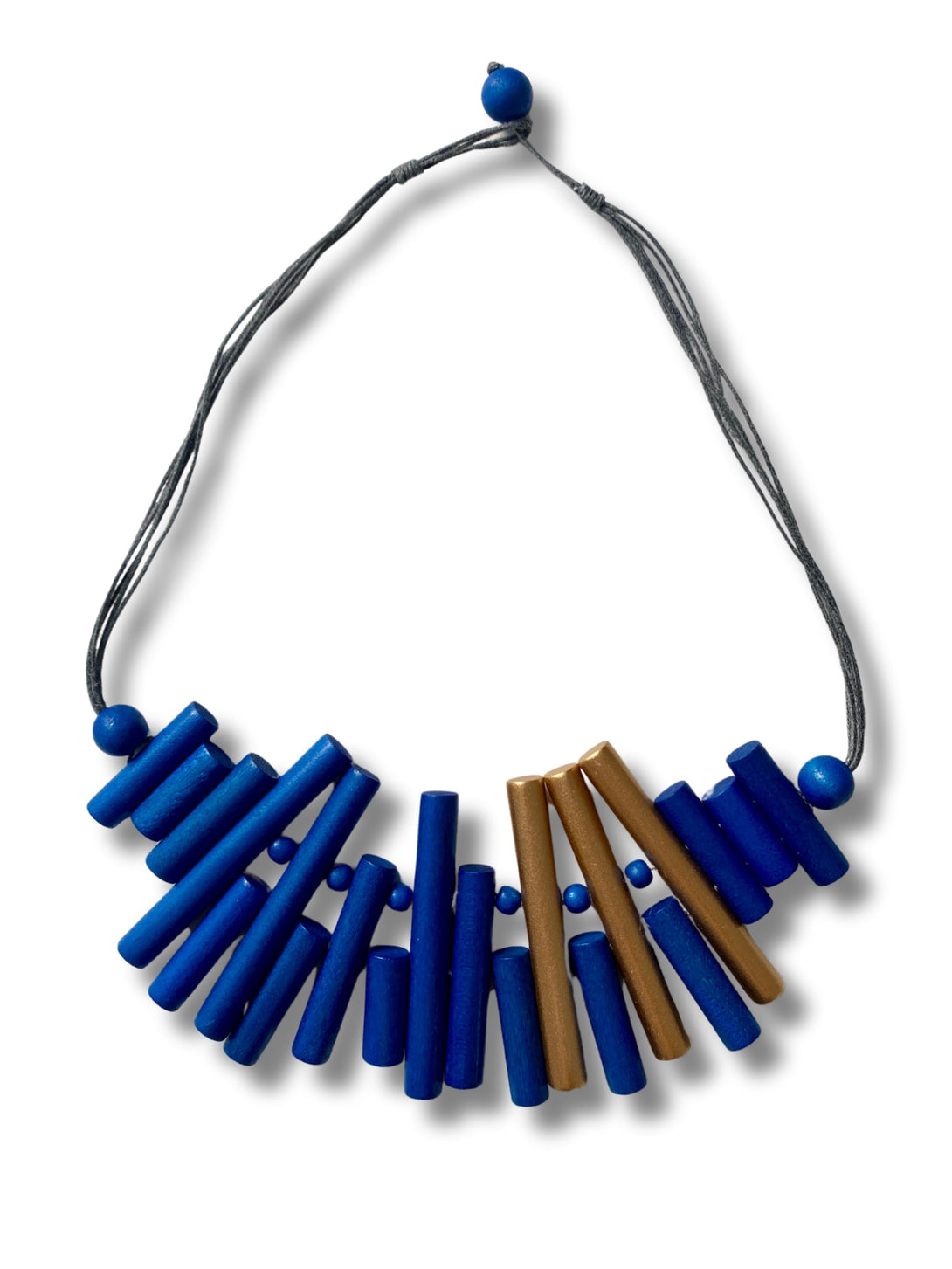 Collana legno Penelope metallic-Collana-EW-blu elettrico-Bijondo