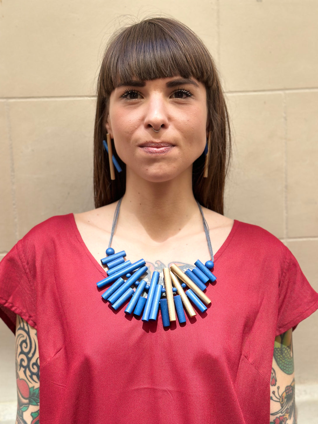 Collana legno Penelope metallic-Collana-EW-Bijondo