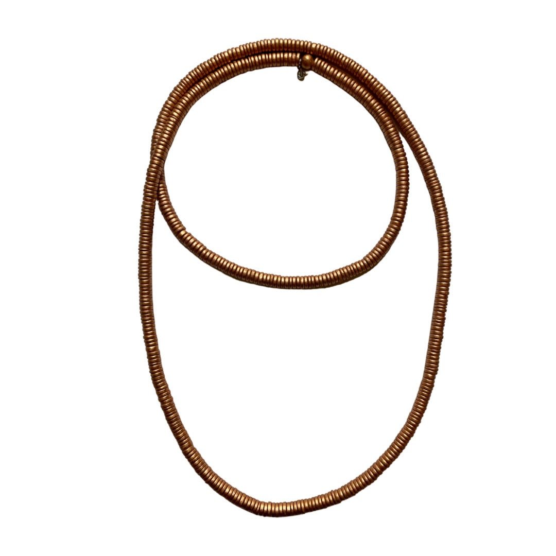 Collana legno Rory metallic lunga - rame - Bijondo