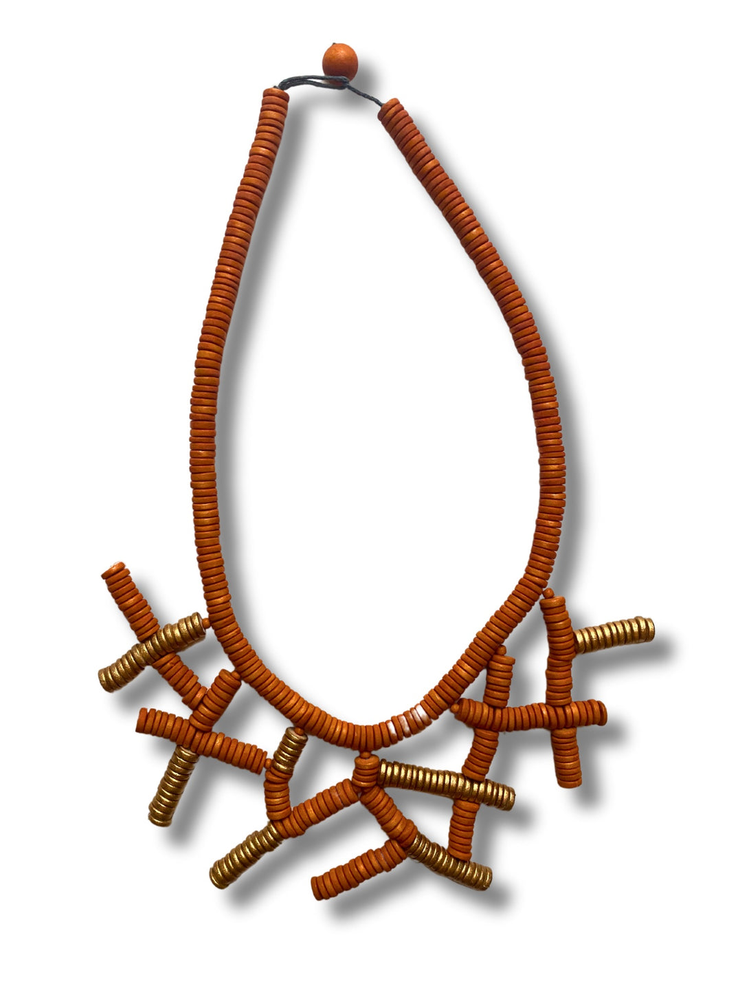 Collana legno Rosie-collana-EW-arancione-Bijondo