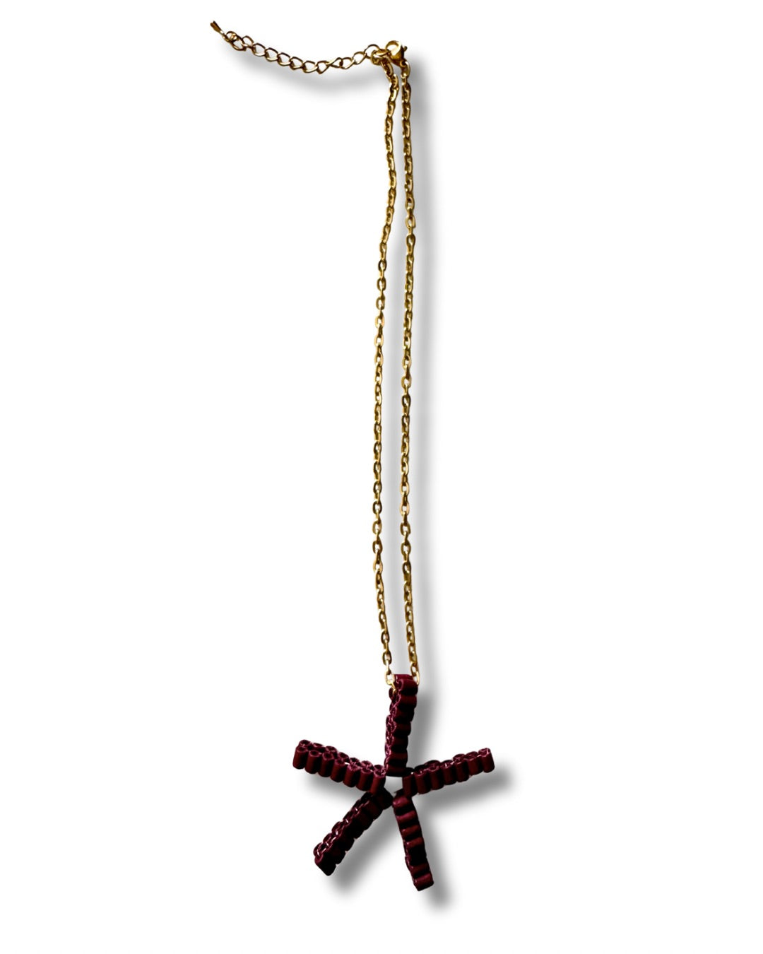Collana legno Sea Star-collana-Bijondo-Bordeaux-Bijondo