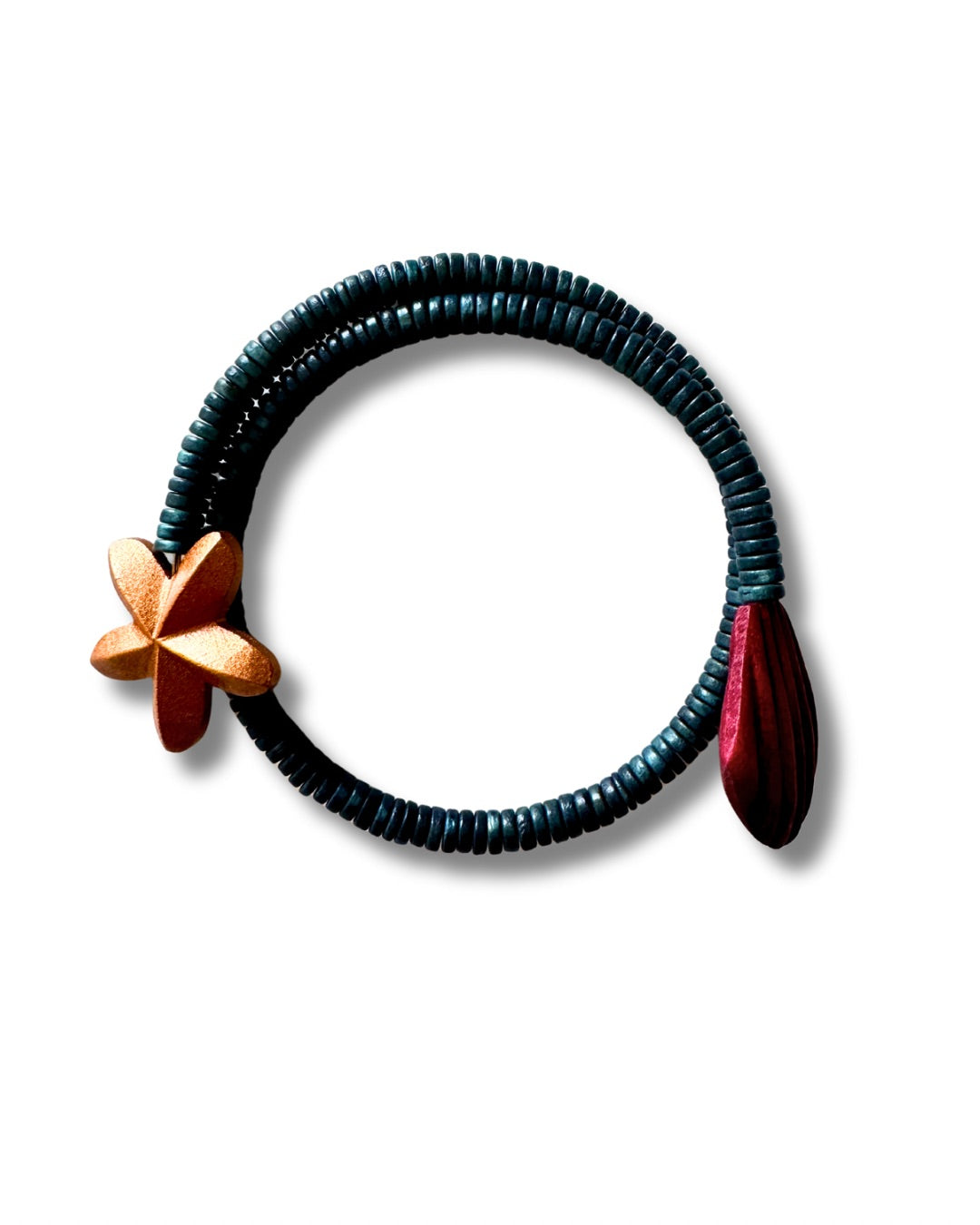 Collana legno Seashell-Collana-Bijondo-Bordeaux-Bijondo