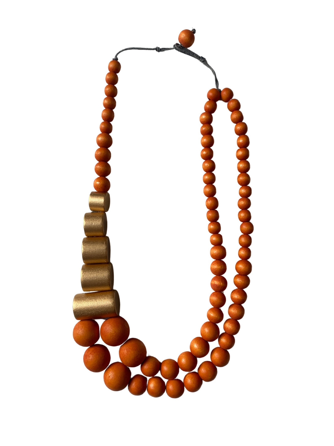 Collana legno Solène metallic-collana-EW-Arancione-Bijondo