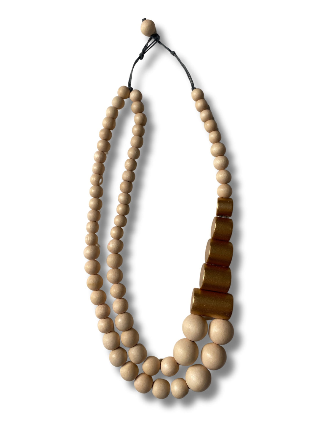 Collana legno Solène metallic-collana-EW-Beige-Bijondo