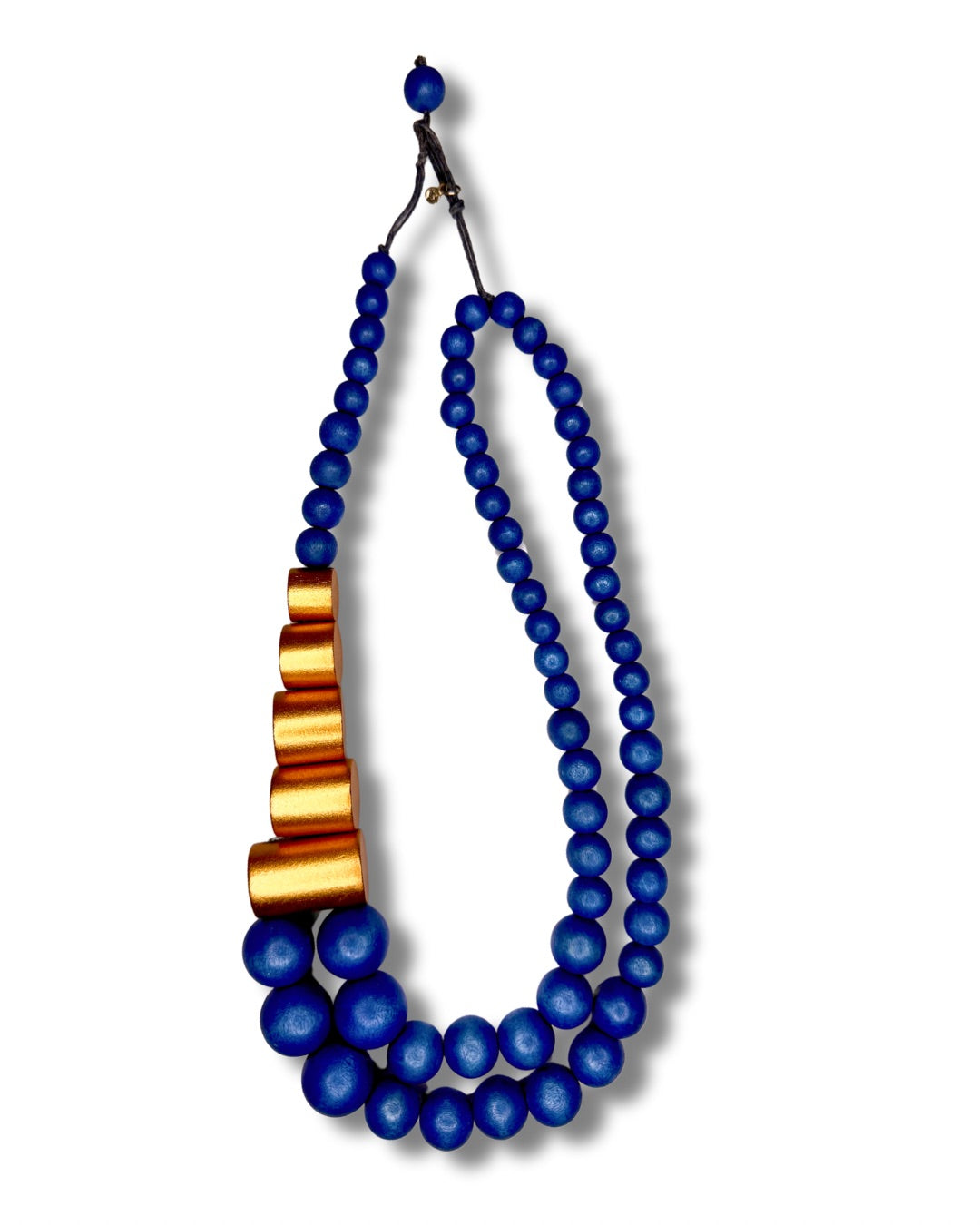 Collana legno Solène metallic-collana-EW-Blu-Bijondo