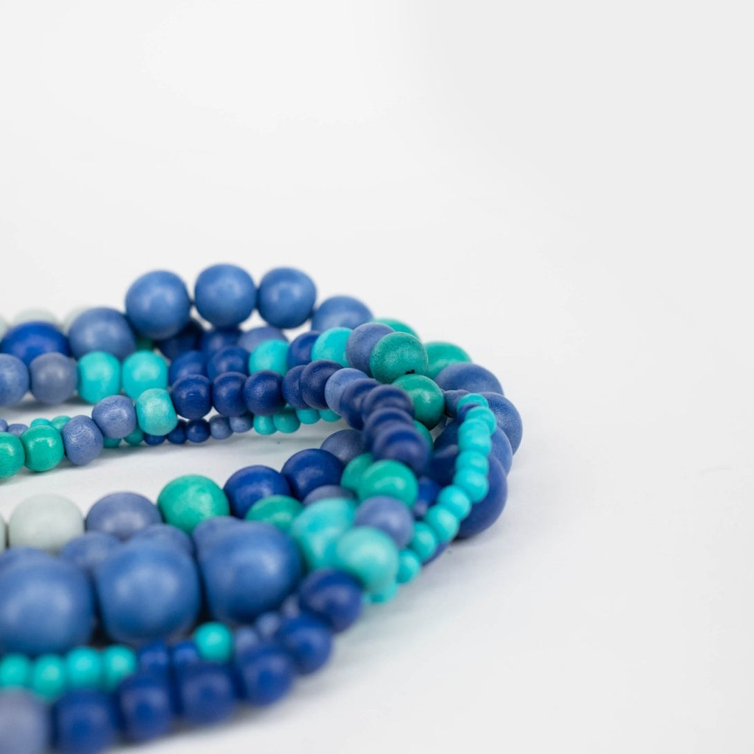 Collana corta legno Sololaki - ottanio - Bijondo