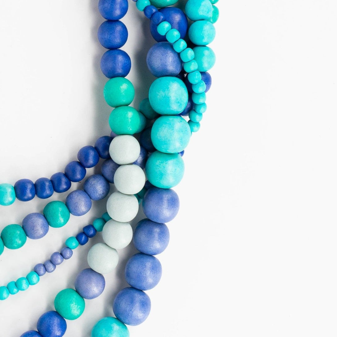 Collana corta legno Sololaki - ottanio - Bijondo