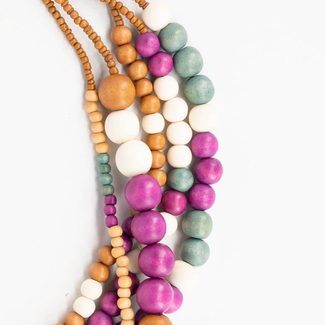 Collana corta legno Sololaki - bianco - Bijondo