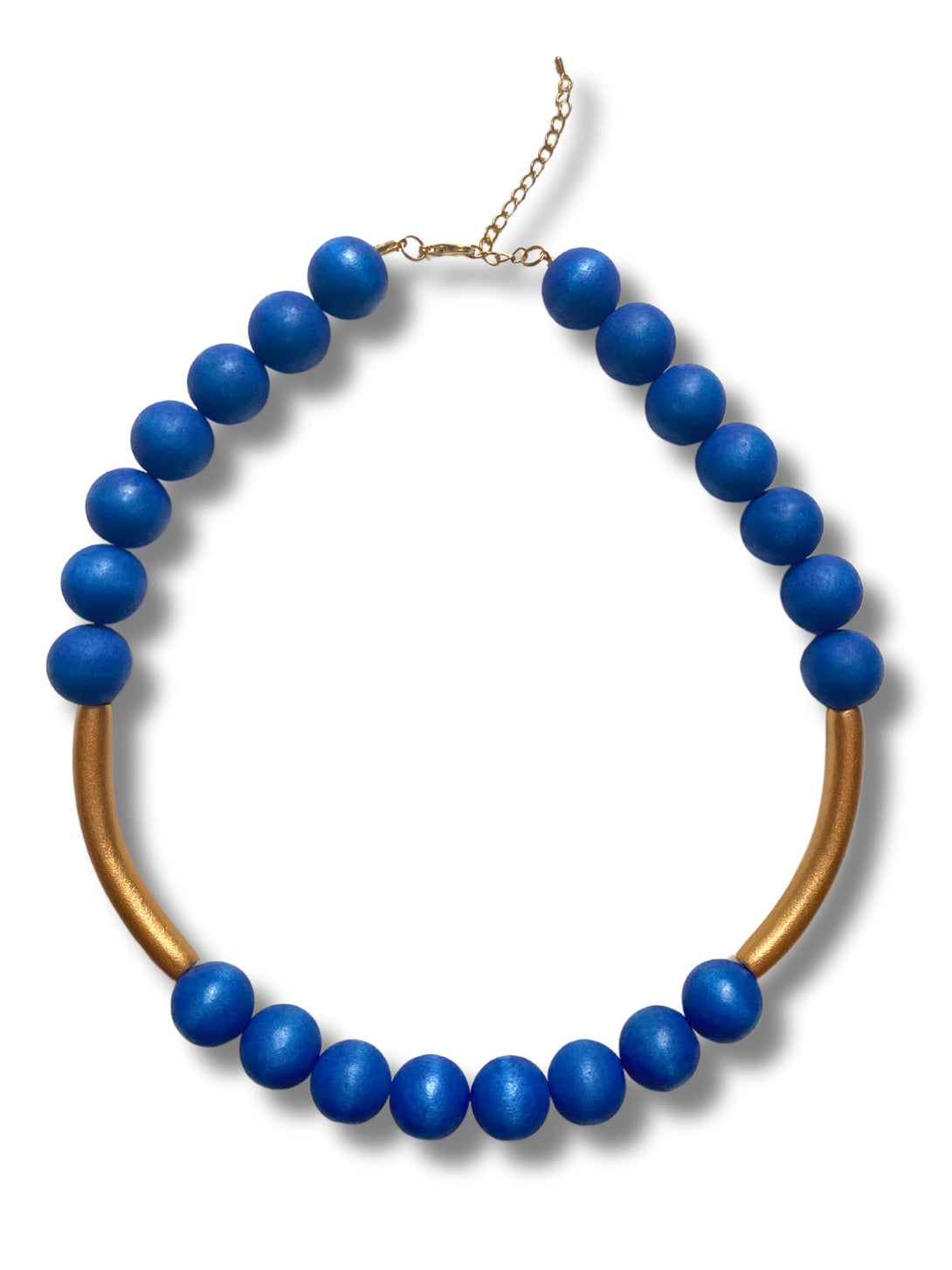 Collana legno Sonja metallic-Collana-EW-blu elettrico-Bijondo