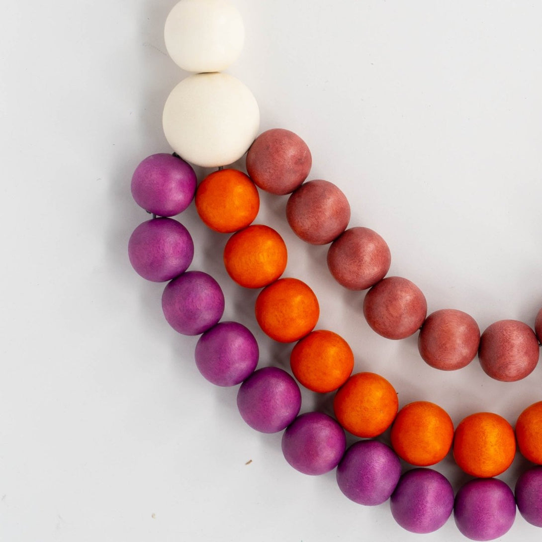 Collana legno Tallulah - malva - Bijondo