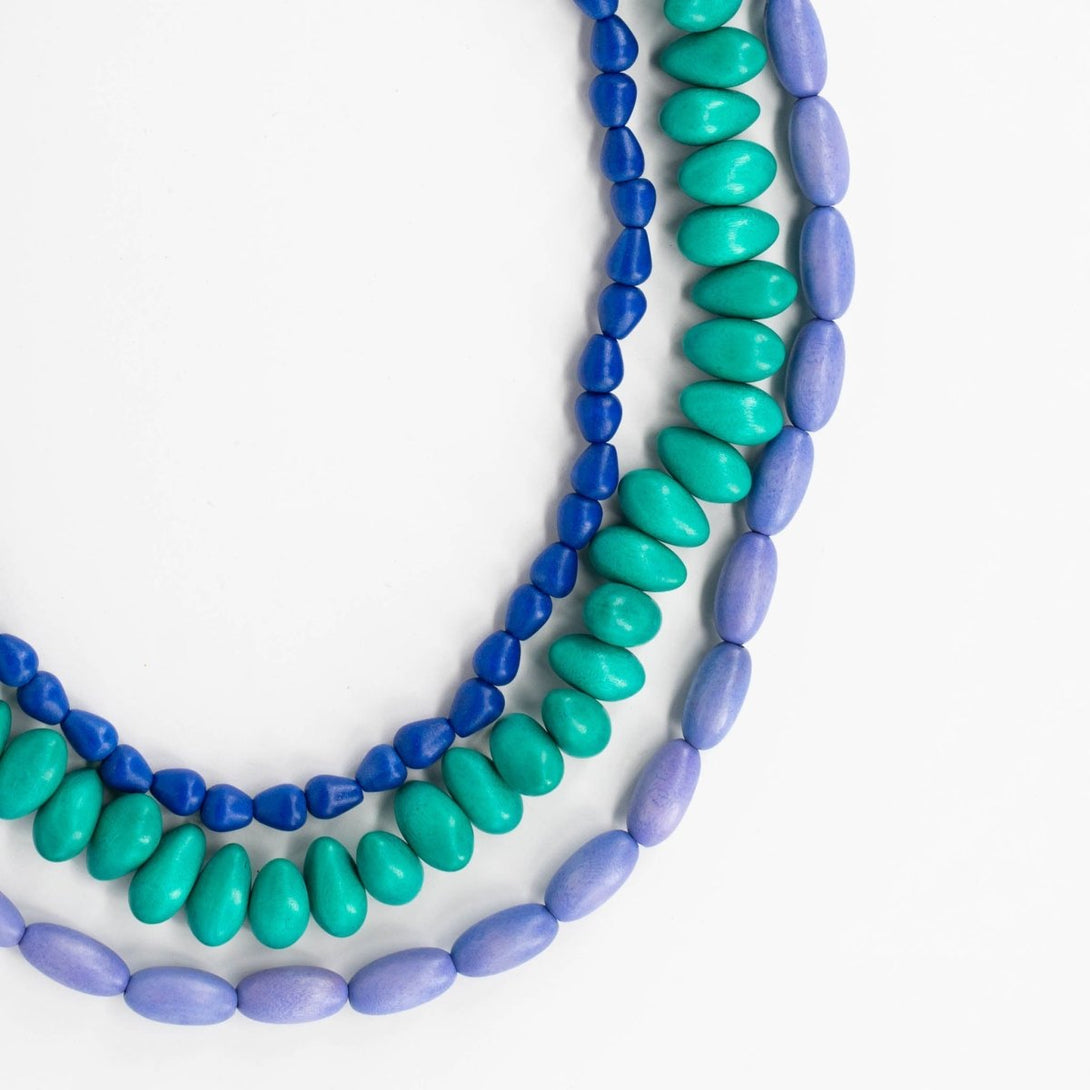 Collana legno Tiara - lilla - Bijondo