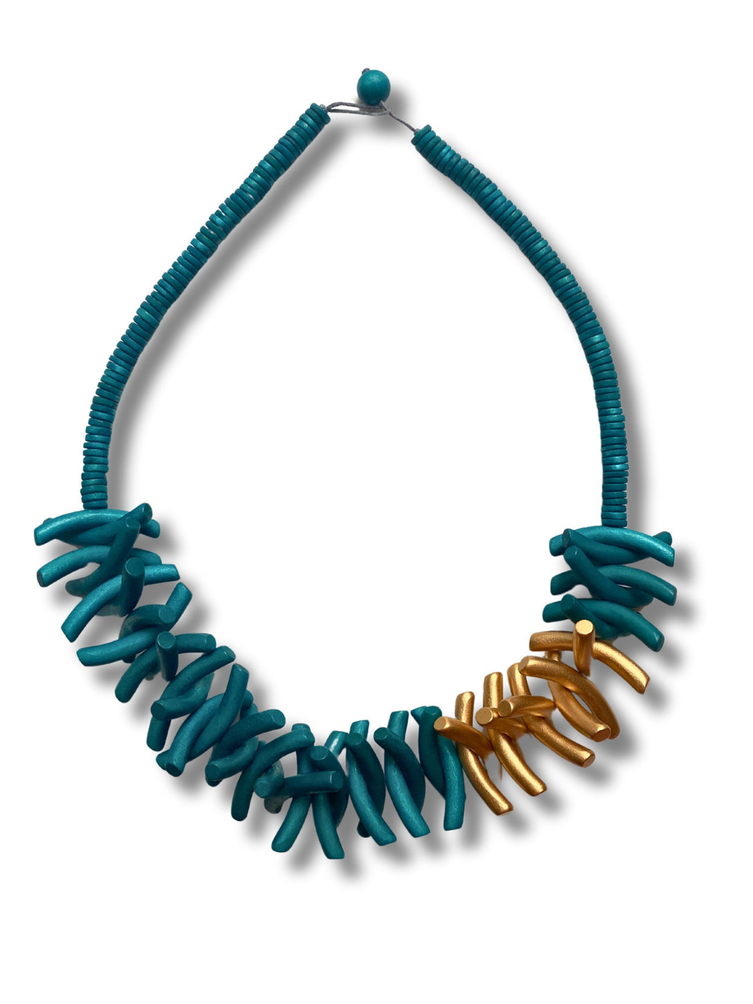 Collana legno Vinca-collana-EW-petrolio-Bijondo