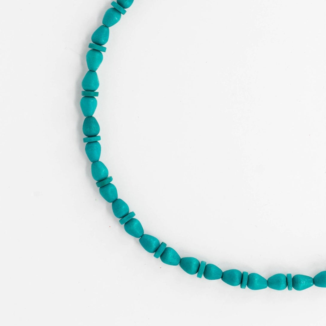 Collana legno corta Kai - smeraldo - Bijondo