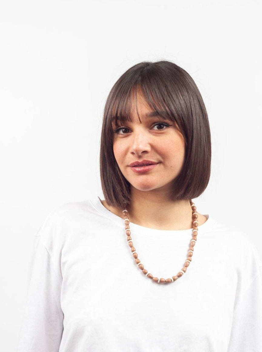 Collana legno corta Kai - marrone - Bijondo