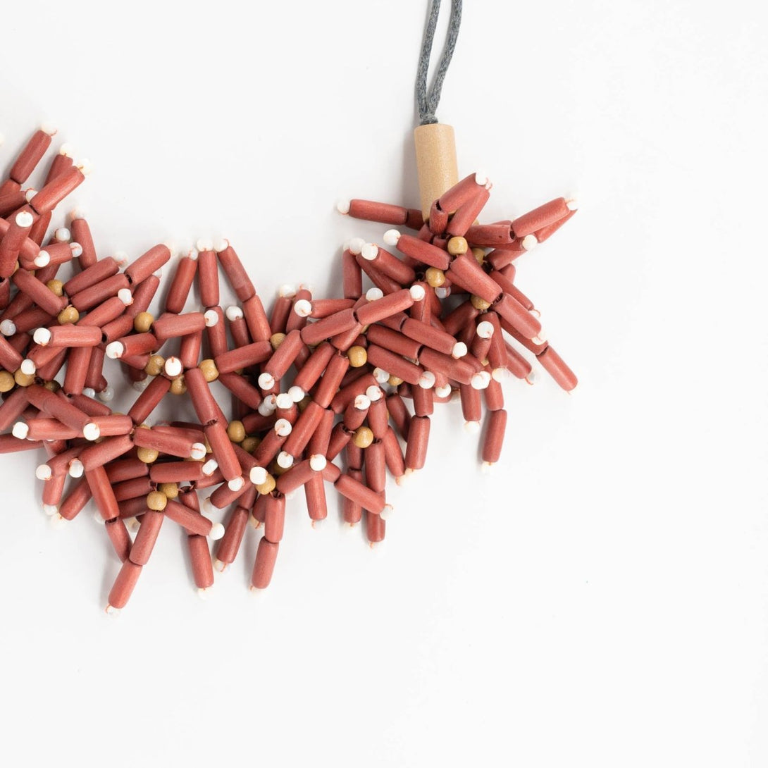 Collana legno e madreperla Ophelia - terra - Bijondo