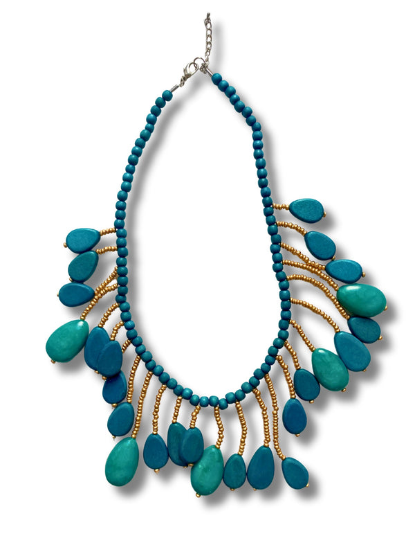 Collana legno e resina Aline-collana-Bijondo-petrolio-Bijondo