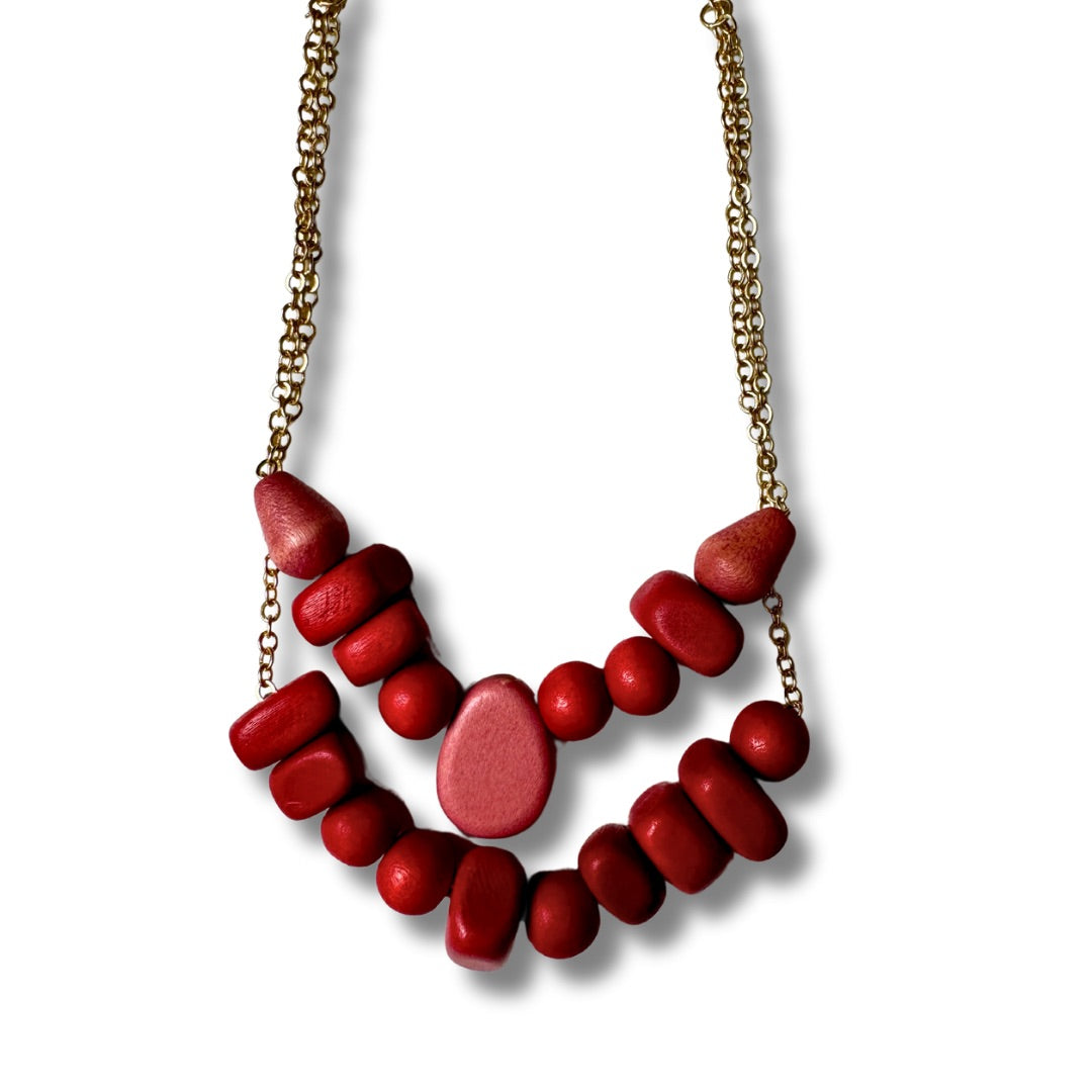 Collana legno, leggera Andie-collana-EW-Desert Sunset-Bijondo